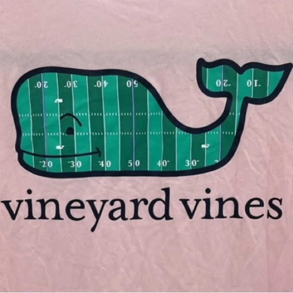 Vineyard Vines shirt top long sleeve light pink football field pocket tee 2018 - Picture 6 of 9